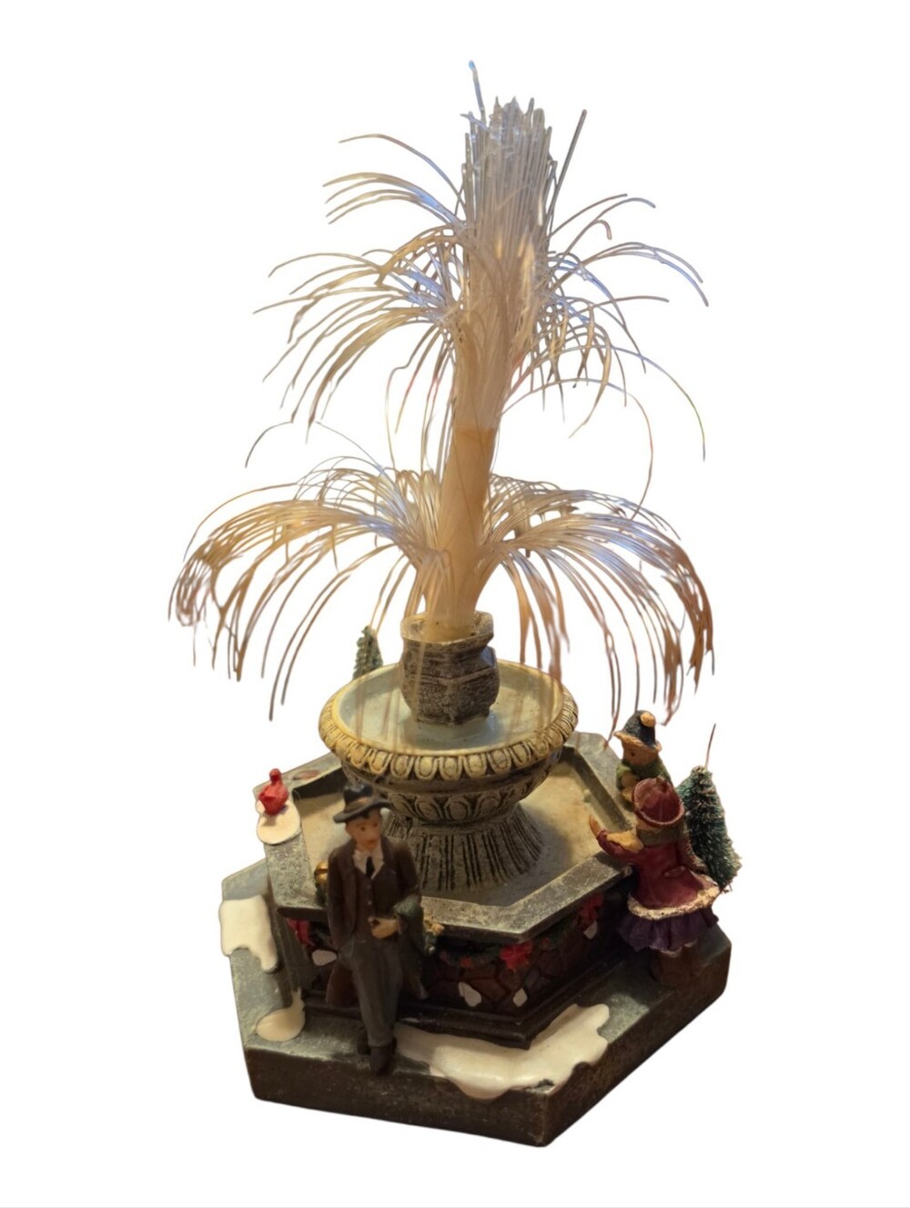 St. Nicholas Square Fiber Optic Fountain Lighted Christmas Village Figurine